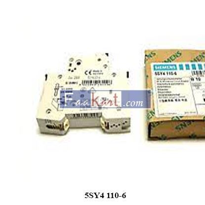 Picture of SIEMENS 5SY4 110-6 CIRCUIT BREAKER 5SY4 1P 230/400V 10A B-TRIP