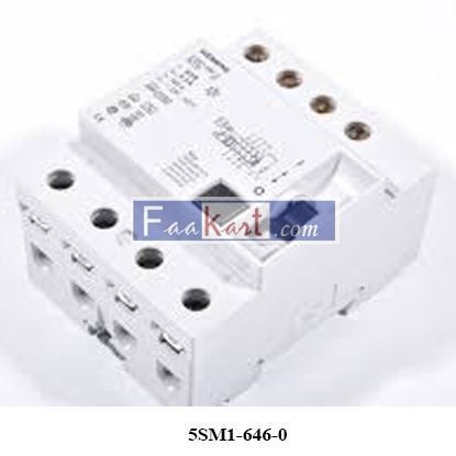 Picture of 5SM1-646-0  RESCURRENT OPCIRCUIT BREAKER 63AMP