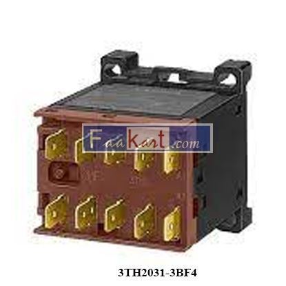 Picture of 3TH2031-3BF4 SIEMENS Contactor relay, 31E, EN 50011, 3 NO + 1 NC flat connector terminal 6.3 x 0.8 mm