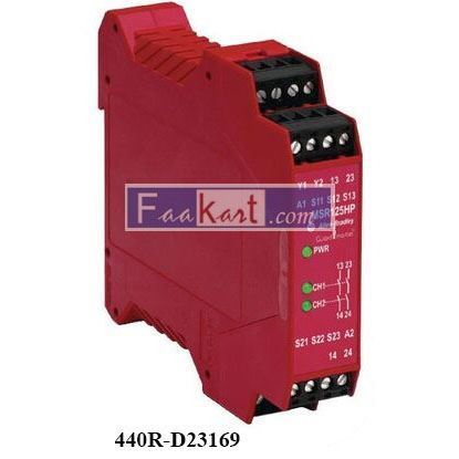 Picture of 440R-D23169  ALLEN-BRADLEY Relay, Specialty Safety, 2 Hand Control, 115VAC, Automatic Reset