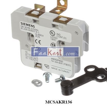 Picture of Siemens MCSAKR136 Auxiliary Switch Kit for 30/60A MCS Switches