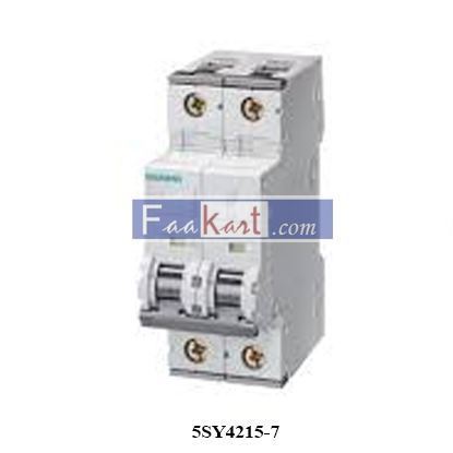 Picture of SIEMENS 5SY4215-7 SUP PTOR 5SY4 2P 480V 1.6A 5K C-TRIP