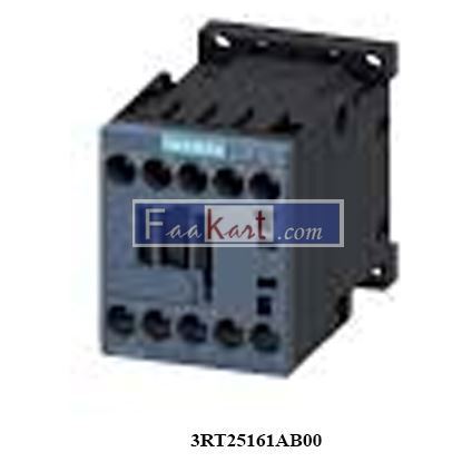 Picture of SIEMENS 3RT25161AB00  CONTACTOR S00 9A 24VAC 2NO/2NC SCRW