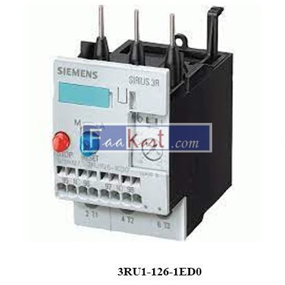 Picture of SIEMENS 3RU1-126-1ED0  OVERLOAD IEC S0 CL10 2.8 - 4A CAGECLAMP