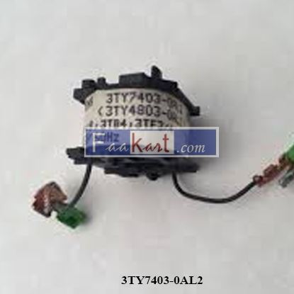 Picture of SIEMENS 3TY7403-0AL2  MAGNET COIL FOR CONTACTORS: 3TF30-33 3TF40-43 3TH3 3TH4 3TB40...44 3TC44 3TH8 230 VAC 50/60HZ REPLACEMENT FOR 3TY4803-0AL1