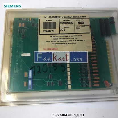 Picture of SIEMENS WESTINGHOUSE CONTROL CIRCUIT BOARD 7379A06G02 6QCI1 - NOS
