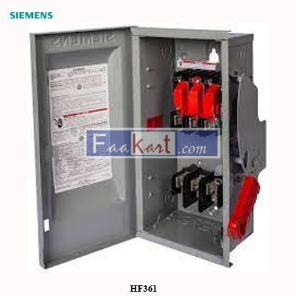 Picture of SIEMENS HF361 SAFETY SWITCH 30AMP 600VAC 3POLE FUSIBLE NEMA1