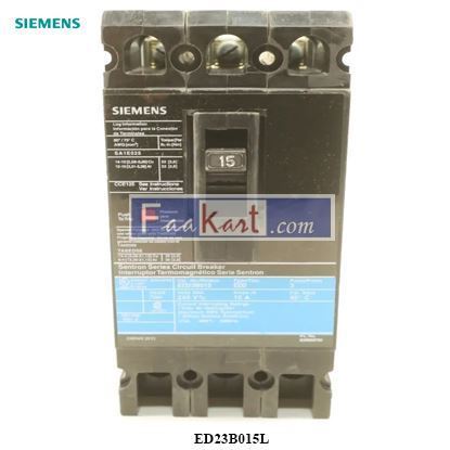 Picture of ED23B015L Siemens Sentron Series Molded Case Circuit Breaker 3p 240v 15a 10KA...