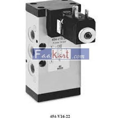 Picture of 454-V16-22 CAMOZZI 5/2-way solenoid valve, G1/4, monostable - Mod. 454-V…