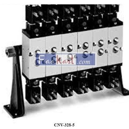 Picture of CNV-328-5 CAMOZZI Manifold bars with separate exhausts (high version) 2x feet 1x manifold