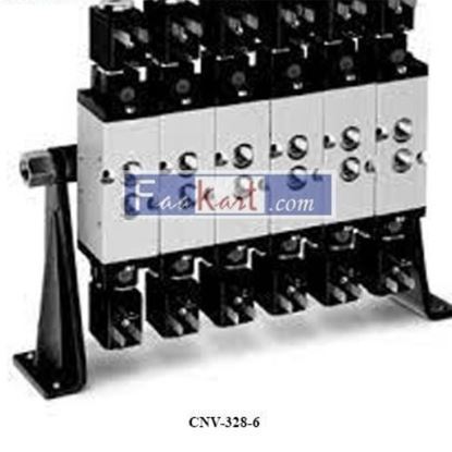 Picture of CNV-328-6 CAMOZZI Manifold bars with separate exhausts (high version) 2x feet 1x manifold