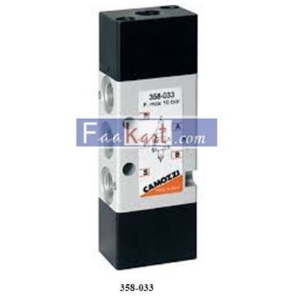 Picture of 358-033 CAMOZZI 5/2-way valve, G1/8 or G1/4, bistable In-line or manifold mounting
