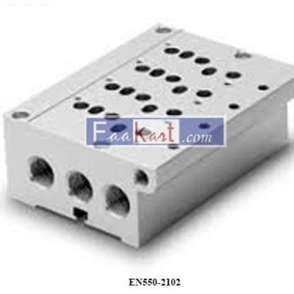 Picture of EN550-2102 CAMOZZI Sub-base for valves size 16 and 19 (outlets on manifolds)