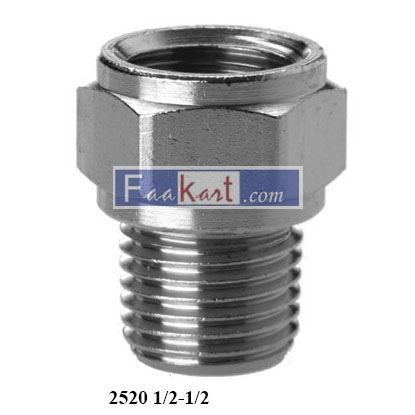 Picture of " 2520 1/2-1/2 CAMOZZI Brass Pipe Fittings BSPT Male Reducing  Extension  "
