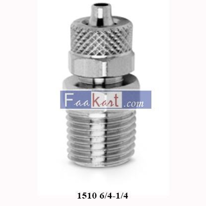 Picture of 1510 6/4-1/4 CAMOZZI Fittings Metric-BSPT Male Connector