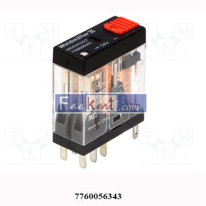 Picture of 7760056343 Relay: electromagnetic DPDT Ucoil: 24VAC 5A/250VAC 5A/30VDC 5A WEIDMÜ