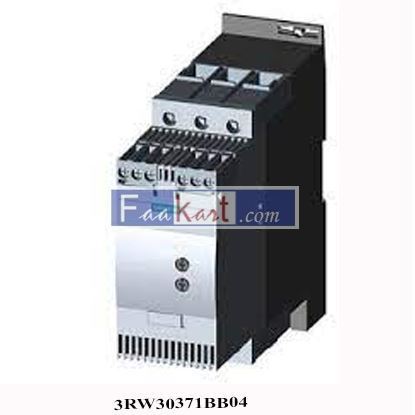 Picture of 3RW30371BB04 SIRIUS soft starter S2 63 A, 30 kW/400 V, 40 °C 200-480 V AC, 24 V AC/DC Screw terminals