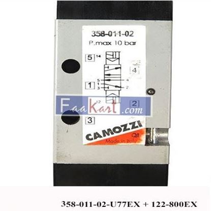 Picture of CAMOZZI 358-011-02-U77EX + 122-800EX SOLENOID CONTROL VALVE