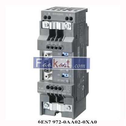 Picture of 6ES7972-0AA02-0XA0 Siemens simatic dp, rs485 repeater for the connection of profibus/mpi bus systems with max. 31 nodes