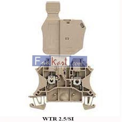Picture of WTR 2.5/SI 1763940000 WEIDMÜLLER Splice terminal: rail; 2.5mm2; ways: 1; terminals: 2; beige; TS35