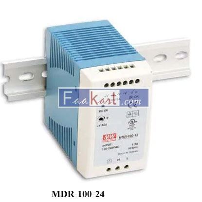 Picture of MDR-100-24 MEAN WELL DIN Rail Power Supplies 96W 24V 4A