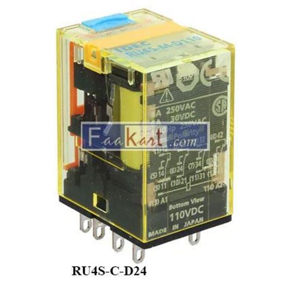 Picture of RU4S-C-D24 IDEC RELAY GEN PURPOSE 4PDT 6A 24V