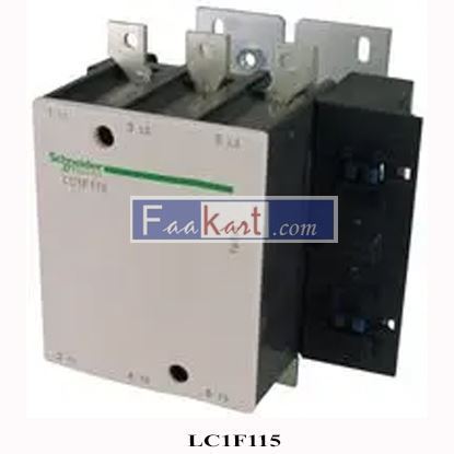 Picture of LC1F115 SCHNEIDER  Contactor, 115 A, Panel Mount, 1 kV, 3PST-NO, 3 Pole, 80 kW