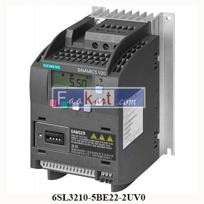 Picture of 6SL3210-5BE22-2UV0  SIEMENS V20 2.2KW/3.0HP DRIVE, IP20