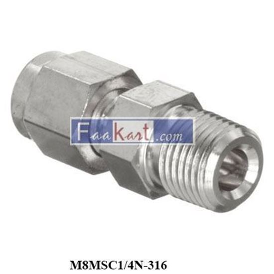 Picture of M8MSC1/4N-316 PARKER MALE CONNECTOR