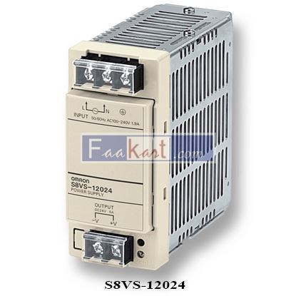 Picture of S8VS-12024 Power supply, 120 W, 100-240 VAC input, 24 VDC, 5 A output