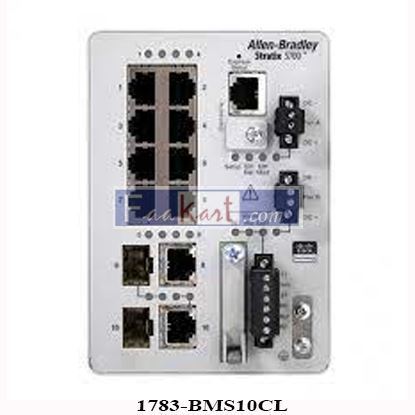 Picture of 1783-BMS10CL Allen-Bradley Ethernet Switch 10-Port W/2-SFP