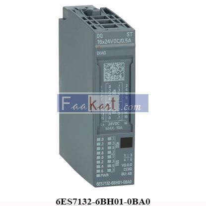 Picture of 6ES7132-6BH01-0BA0 Siemens SIMATIC ET 200SP DQ 16x24VDC/0,5A ST 6ES71326BH010BA0