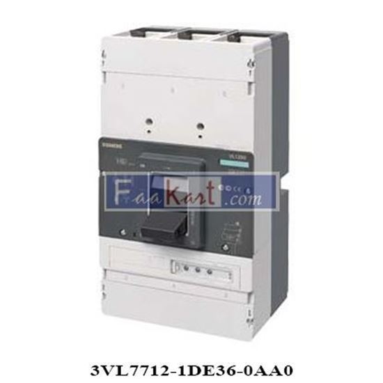 Picture of 3VL7712-1DE36-0AA0  SIEMENS circuit breaker VL1250N standard breaking capacity Icu 55kA, 415V AC 3-pole, non-..