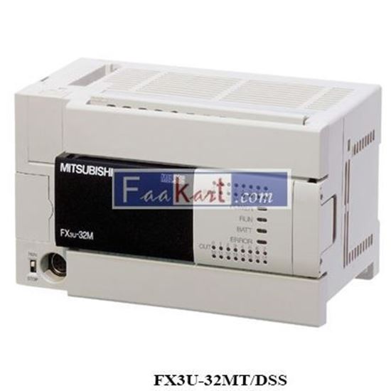 Picture of FX3U-32MT/DSS Mitsubishi  FX Series 24 VDC Sink/Source Transistor (Source), 16 Inputs, 16 Outputs FX3U-32MT-DSS