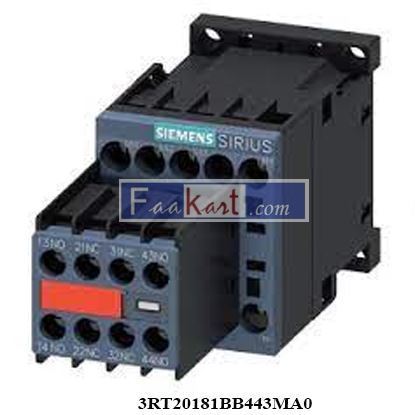 Picture of 3RT20181BB443MA0  siemens Power contactor