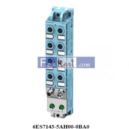Picture of 6ES7143-5AH00-0BA0 SIMATIC ET 200AL, DIQ 16x24VDC/0, 5A, 8xM12, degree of protection IP67