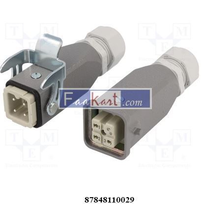 Picture of 87848110029 HARTING Connector: HDC; male + female; plug +plug; Han Kit; PIN: 4; 3+PE
