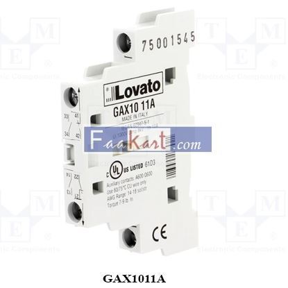 Picture of GAX1011A LOVATO ELECTRIC Auxiliary contacts