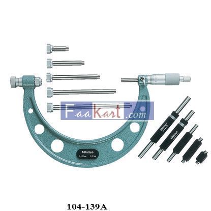 Picture of 104-139A  Mitutoyo  0-100mm Micrometer with Anvils and Stands