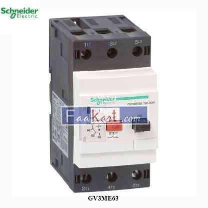 Picture of GV3ME63  Schneider  motor circuit breaker GV3-ME - 40..63 A - screw clamp terminal - thermomagnetic