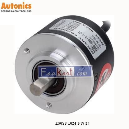 Picture of E50S8-1024-3-N-24   Autonics  Rotary Encoder, Incremental, 50mm, 8mm Shaft, 1024 PPR, Totem pole output, 12-24VDC