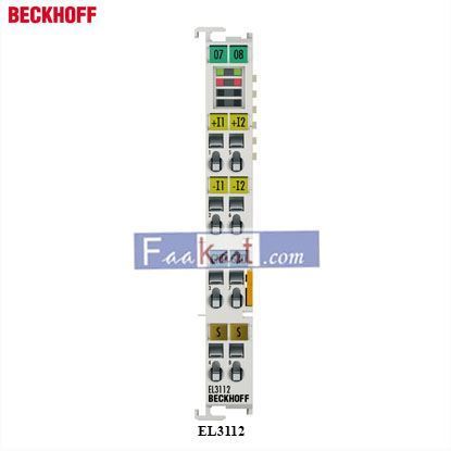 Picture of EL3112  BECKHOFF    EtherCAT Terminal, 2-channel analog input, current, 0…20 mA, 16 bit, differential