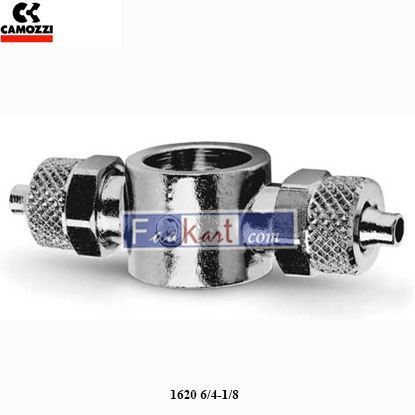 Picture of 1620 6/4-1/8   Camozzi   Push on fitting-double banjo ring connector-6/4 tube-1/8