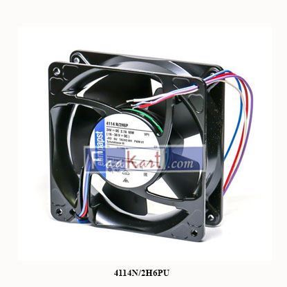 Picture of 4114N/2H6PU   ebmpapst   S-Force Axial Fan DC 119x119x38mm 24V 425m³/h IP68
