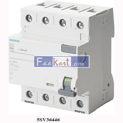Picture of 5SV36446 Siemens GROUND fault circuit breaker
