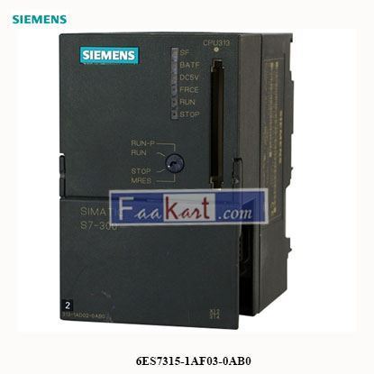 Picture of 6ES7315-1AF03-0AB0  SIEMENS  CPU 315 CPU WITH INTEGRATED 24 V DC POWER SUPPLY