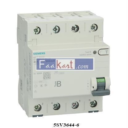 Picture of 5SV3644-6 Siemens  Residual current operated circuit breaker