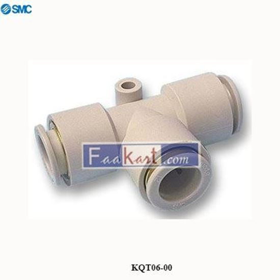 Picture of KQT06-00 	SMC Pneumatic Fitting, Different Diameter, Tee-Connector, 10 bar, 6 mm, Brass, KQ2