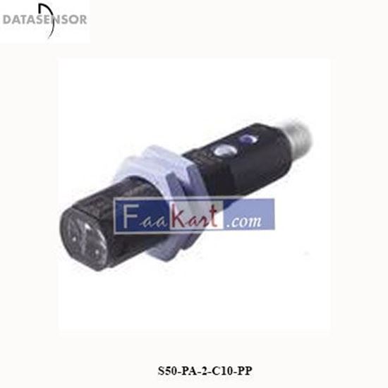 Picture of S50-PA-2-C10-PP DATASENSOR  PHOTOELECTRIC SENSOR, DIFFUSE, M18, 100MM RANGE, PNP LO DO, 2M CABLE, PLASTIC