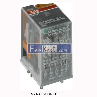 Picture of 1SVR405613R3100 |  CR-M230AC4L |  ABB  Pluggable interface relay
